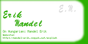 erik mandel business card